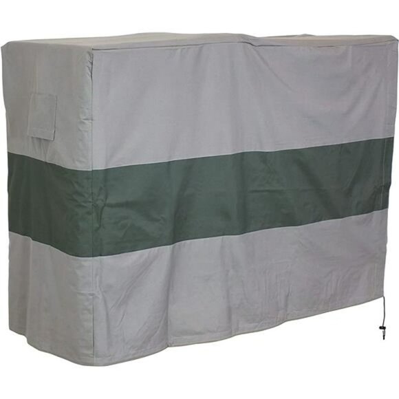 Log Rack Cover - Gray with Green Stripe - 300D Polyester - Heavy Duty 6-Foot - Picture 5 of 6